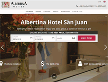 Tablet Screenshot of hotelalbertina.com